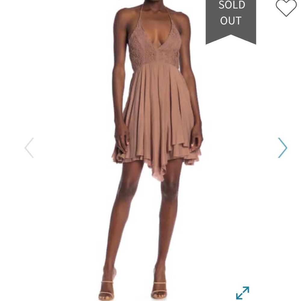 NWT Tan halter dress